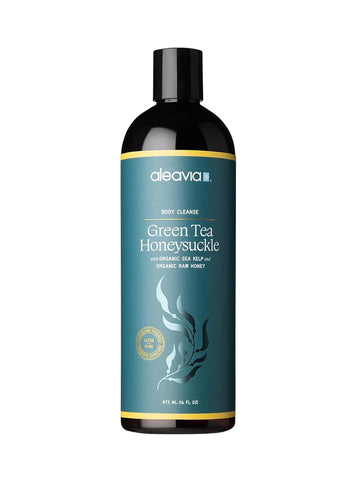 Aleavia Body Cleanse – Organic & All-Natural Prebiotic Body Wash With Raw Honey – Green Tea Honeysuckle Scent – 16 Oz