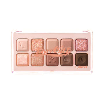 Lilybyred Mood Keyboard Love Call Eyeshadow Palette (07#Rose Dial)| Soft Neutral Ash Color, Long-Wearing, Glitter, Clear Watercolor | Palette With Easy Color Matching For All | K-Beauty