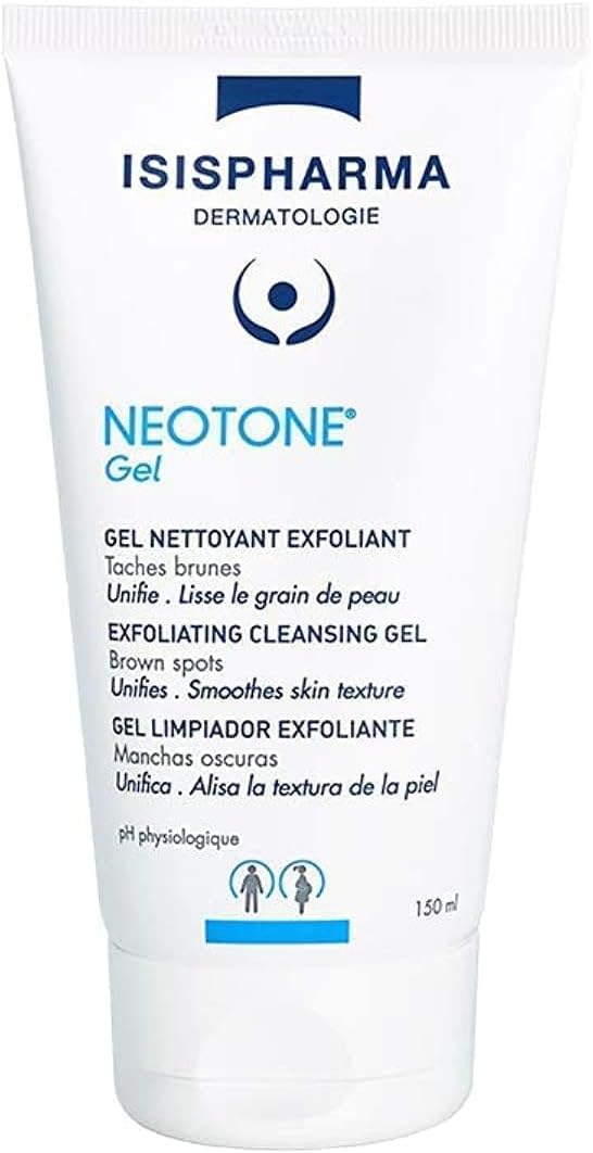 Isispharma Neotone Gel - Exfoliating Face Wash - Cleansing Gel For Pigmented Skin - Natural Exfoliating Beads, Salicylic And Ascorbic Acid, Licorice Extract - Made In France