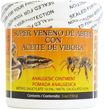 Veneno De Abeja Aceite De Vibora Analgesic Ointment 5 Oz (150 G) Paraben Free