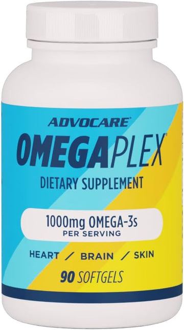 Advocare Omegaplex Dietary Supplement - Omega 3 Supplement With Dha & Epa - Essential Fatty Acid To Support Immune, Metabolism & Heart Health* - Aids Healthy Skin, Nails & Hair - 90 Softgels