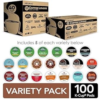 Keurig Coffee Lovers' Collection Variety Pack, Single Serve K-Cup Pods, Compatible With All Keurig 1.0/Classic, 2.0 And K-Café Coffee Makers, 100 Count