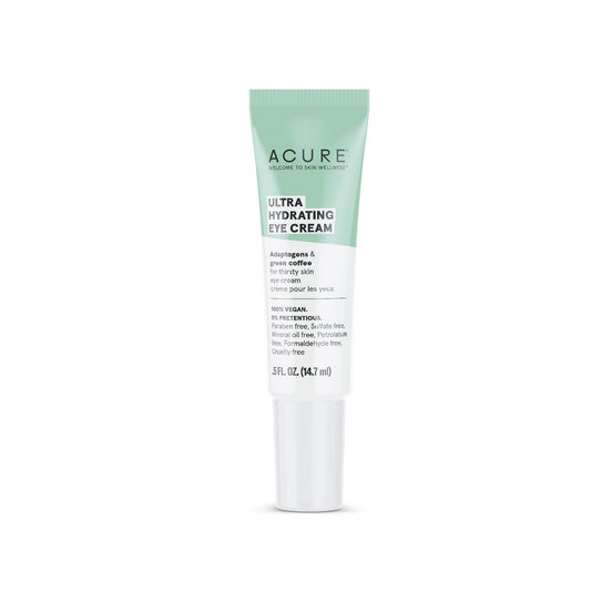 Acure Ultra Hydrating Eye Cream - Morning Eye Moisturizer With Green Coffee Oil & Adaptogens - For Puffiness Reducer And Bags Under Eyes Dark Circle Brightener - All Natural, Vegan Extract - 0.5 Fl Oz