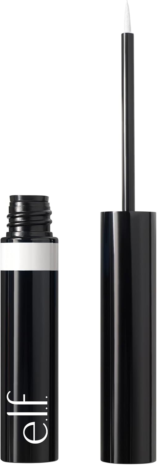 E.L.F. H2O Proof Inkwell Eyeliner Pen, High-Pigment, Waterproof Liquid Eyeliner, Delivers A Matte Finish, Vegan & Cruelty-Free, White Out
