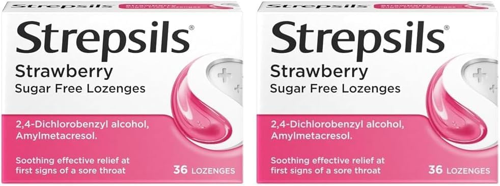 Strepsils Orange Vitamin C Lozenges, 100Mg, 36 Count, Fast-Acting Sore Throat Relief, Soothes In 2 Hours, Effective Discomfort Medication