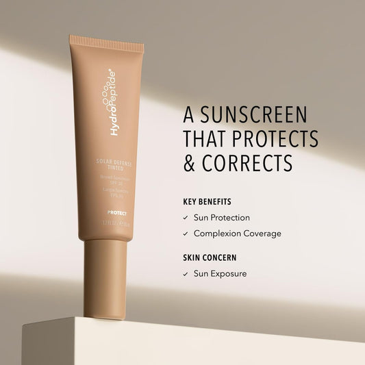 Hydropeptide Polish & Plump Face Peel And Solar Defense Tinted Spf 30 Sunscreen, (1 Set And 1.7 Ounce)