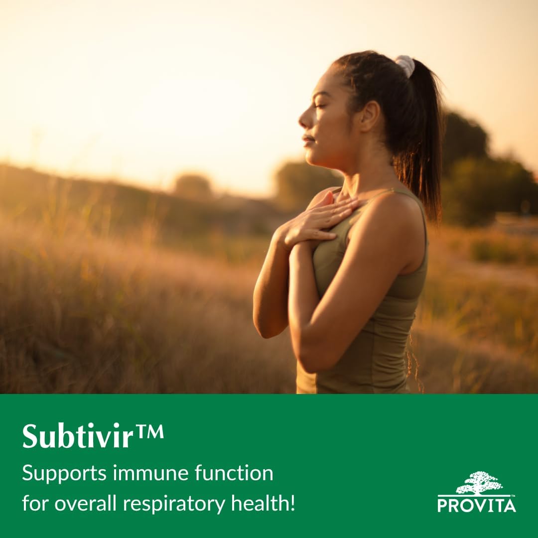 Provita Subtivir - Immune Respiratory System Antiviral Support - With Bacillus Subtilis De111-60 Vcaps - Made In Canada : Health & Household
