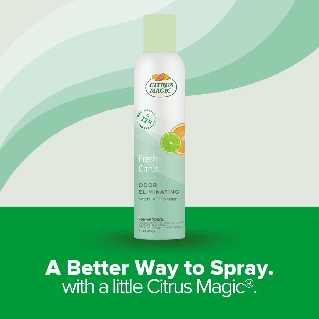Citrus Magic Natural Odor Eliminating Air Freshener Spray, Fresh Citrus, 3-Ounce : Health & Household