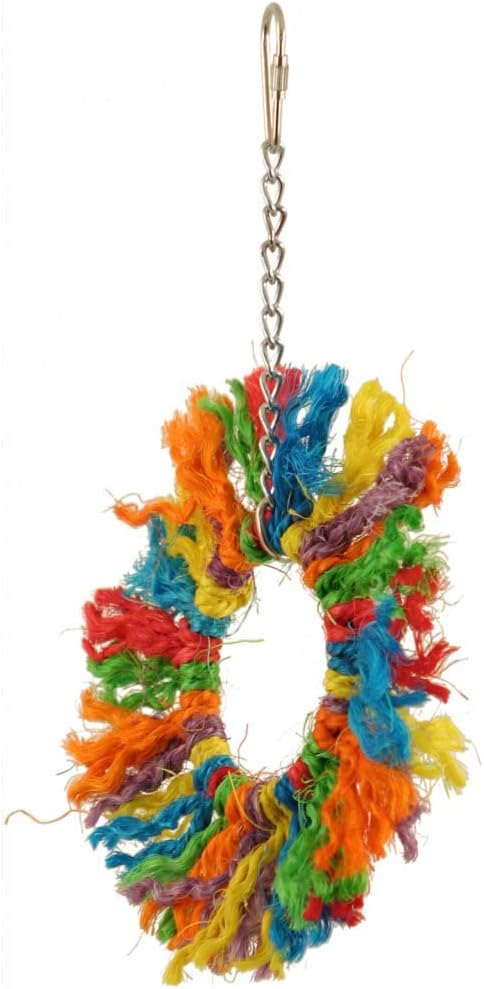 Northern Parrots Rainbow Sisal Ring Rope Parrot Toy :Pet Supplies
