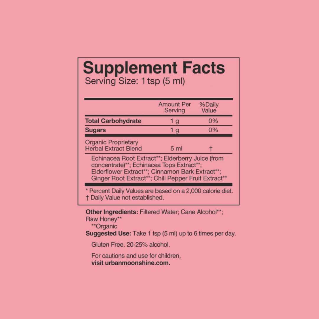 Buy Urban Moonshine Immune Zoom - Stimulates Immune System* - Fast-Acting Immune Booster* With Echinacea, Elderberry & Raw Honey - Immune Support Supplement - Gluten Free Herbal Supplement* - 4.2 Fl Oz On  Free Shipping On Qualified Orders