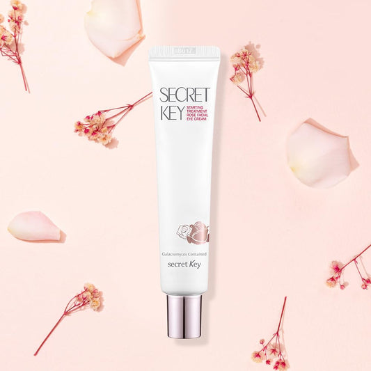 Secretkey Starting Treatment Rose Facial Eye Cream, Total-Care Eye-Cream For Entire Face, 74% Galactomyces And Rose Water Synergy 1.41 Oz. / 40 G, For Sensitive Skin, Moisturizing Texture