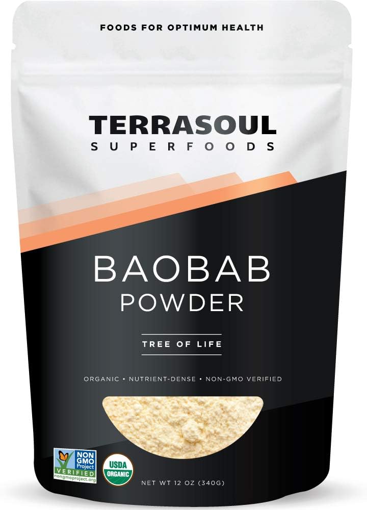 Terrasoul Superfoods Organic Baobab Fruit Powder, 12 Ounces