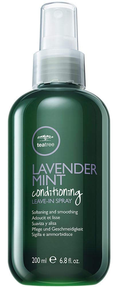 Tea Tree Lavender Mint Conditioning Leave-In Spray, Lightweight Leave-In Conditioner, Softens + Smoothes, For Coarse + Dry Hair, 6.8 fl. oz