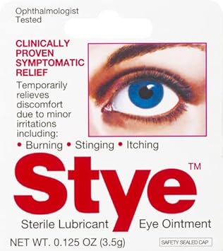 Stye Sterile Lubricant Eye Ointment, Ophthalmologist Tested, 0.125 Ounces (Pack Of 1)