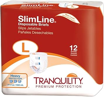 Tranquility Slimline Original Adult Disposable Brief - Lg - 12 Ct