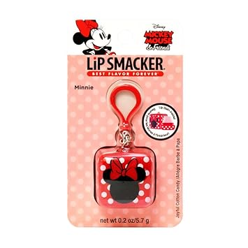 Lip Smacker Disney Minnie Mouse Cube Flavored Lip Balm, Minnie Joyful Cotton Candy, Clear, For Kids