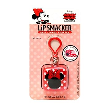 Lip Smacker Disney Minnie Mouse Cube Flavored Lip Balm, Minnie Joyful Cotton Candy, Clear, For Kids