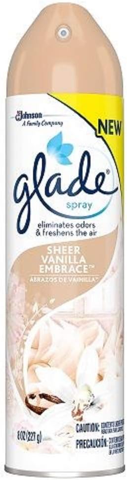 Glade Air Freshener, Aerosol Spray, Sheer Vanilla Embrace, 8 Oz, 3 Pack : Health & Household