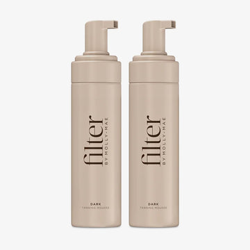 Filter By Molly-Mae Self Tanning Mousse Dark Duo Bundle | Fast Drying Fake Tan | Streak Free | Bronzed Glow | Moisturising Foam | Develops Fast | Long Lasting | 2 X 200Ml Bottles