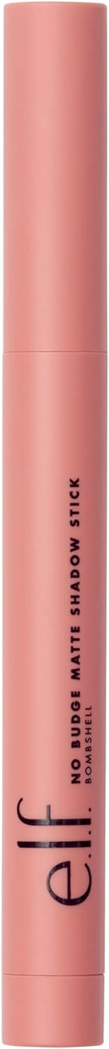E.L.F. Cosmetics No Budge Matte Eyeshadow Stick, One-Swipe Cream Eyeshadow Stick, Long-Wear & Crease Resistant, Matte Finish, Vintage Suede
