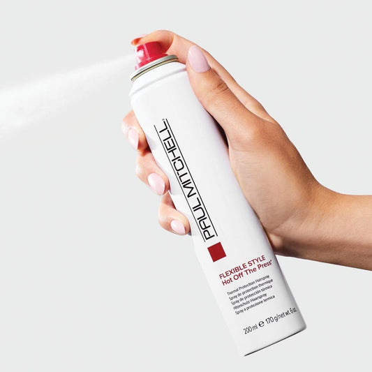 Paul Mitchell Hot Off The Press Thermal Protection Hairspray, Perfect Prep + Finish For Heat Styling, For All Hair Types, 6 Oz