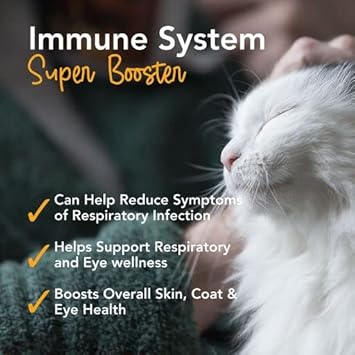 iHeartCats L-Lysine for Cats - Immune & Respiratory Supplement for Cats - Cat Sneezing & Runny Nose Relief - L-Lysine Powder with Cat Nip - Chicken & Salmon Flavor : Pet Supplies