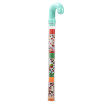 Lip Smacker Original & Best Christmas Flavored Lip Balm Candy Cane Trio- Teal Candy Cane, Candy Apple, Holiday Punch