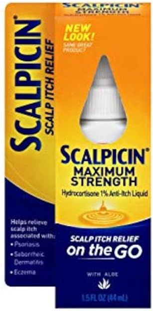 Scalpicin Scalp Itch Relief, 1.5 Fl Oz. Maximum Strength : Health & Household