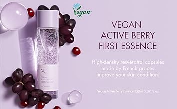 Leegeehaam Dr.Ceuracle Vegan Active Berry First Essence (150Ml / 5.07 Fl. Oz.) - Antioxidant Hydrating Serum With Resveratrol Capsules For Rejuvenation