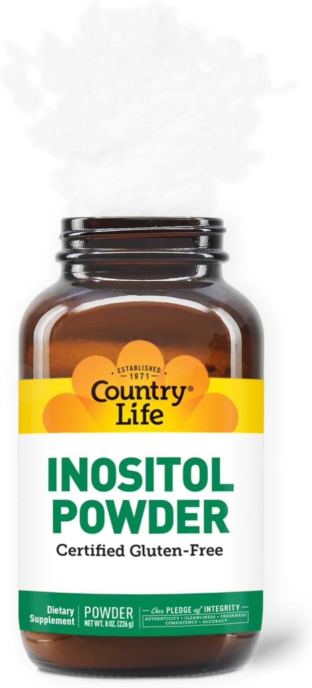 Country Life Inositol Powder 1100Mg, 8 Oz, Certified Gluten Free, Certified Vegan : Health & Household