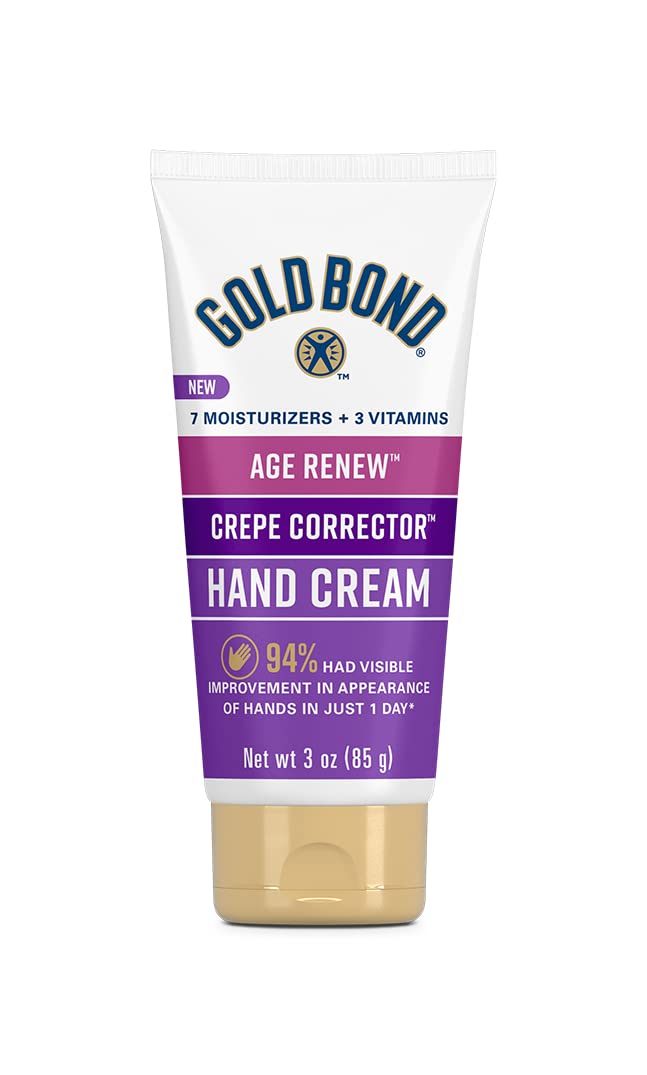 Gold Bond Age Renew Crepe Corrector Hand Cream, Replenishing & Smoothing Formula, 3 Oz