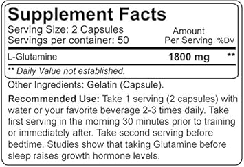 Nutrakey Glutamine 900Mg, 100 Count