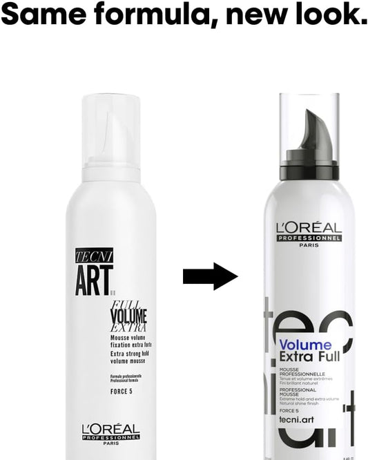 L'Oréal Professionnel Tecni.Art Volumiser Hair Mousse, Volumiser Spray, Adds Volume And Hold To Fine Hair, 250Ml