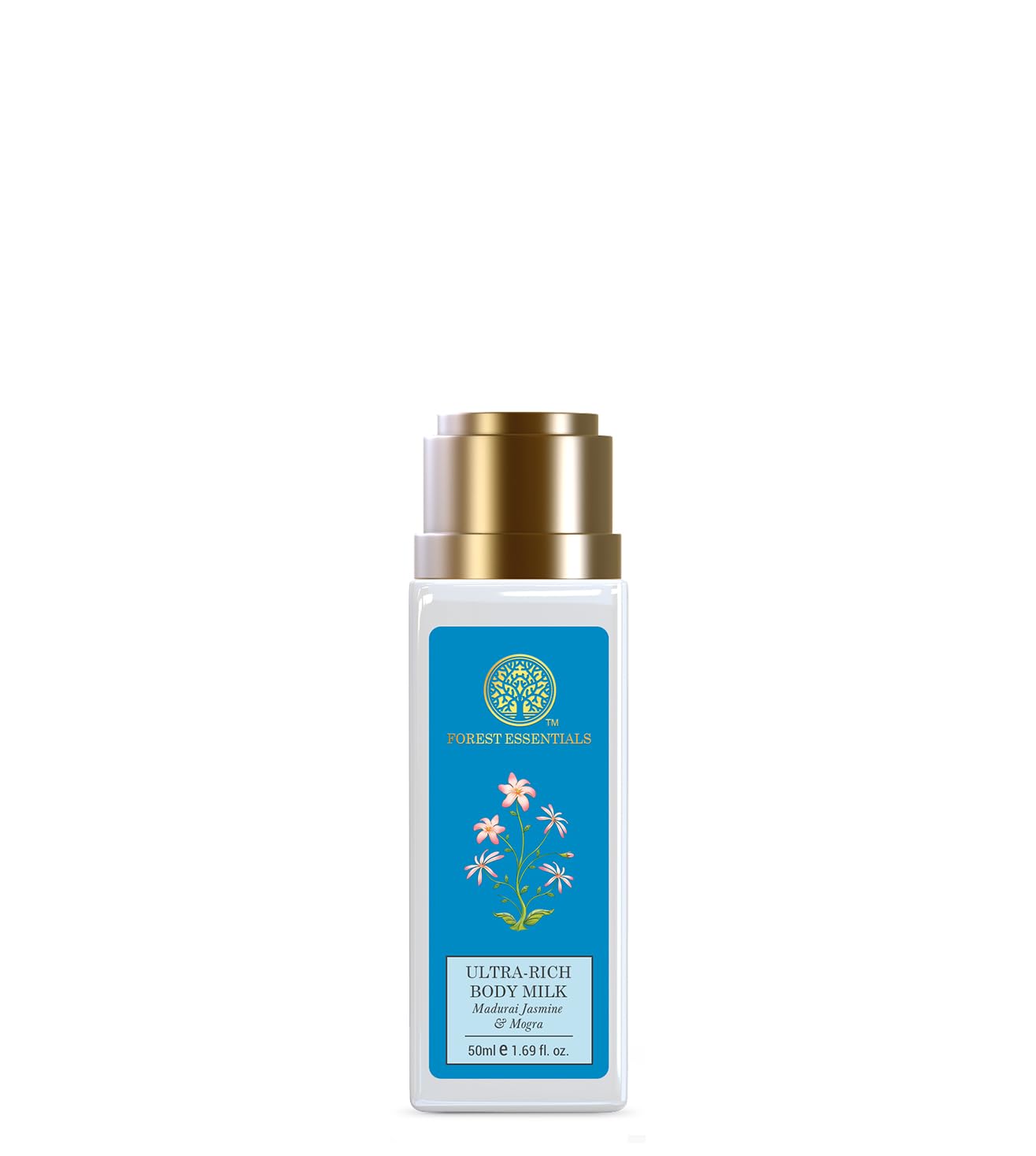 Forest Essentials Travel Size Ultra-Rich Body Milk Madurai Jasmine & Mogra 50Ml (Body Lotion)