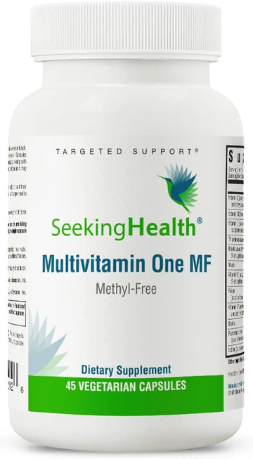 Seeking Health Multivitamin One Mf, 1 A Day Multivitamin Supplement For Adults, Methyl-Free Bioavailable B12 And Folinic Acid, Vitamin A, Pqq, Mthfr Support, Vegetarian Capsules (45 Capsules)