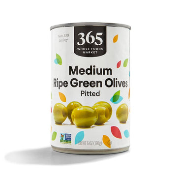 365 By Whole Foods Market, Ripe Green Pitted Olives, 6 Ounce