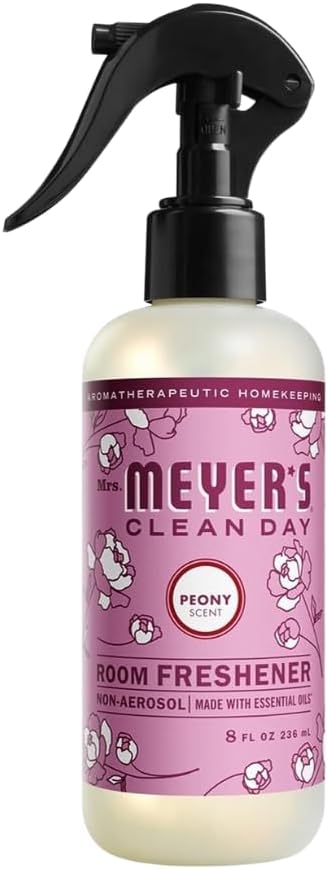 Variety, 1 Mrs. Meyer's Room Freshener, 8 OZ, 1 Mrs. Meyer's Liquid Dish Soap, 16 OZ, 1 Liquid Hand Soap,12.5 OZ, 1 Multi-Surface Cleaner 16 OZ, 1 CT (Peony) : Health & Household