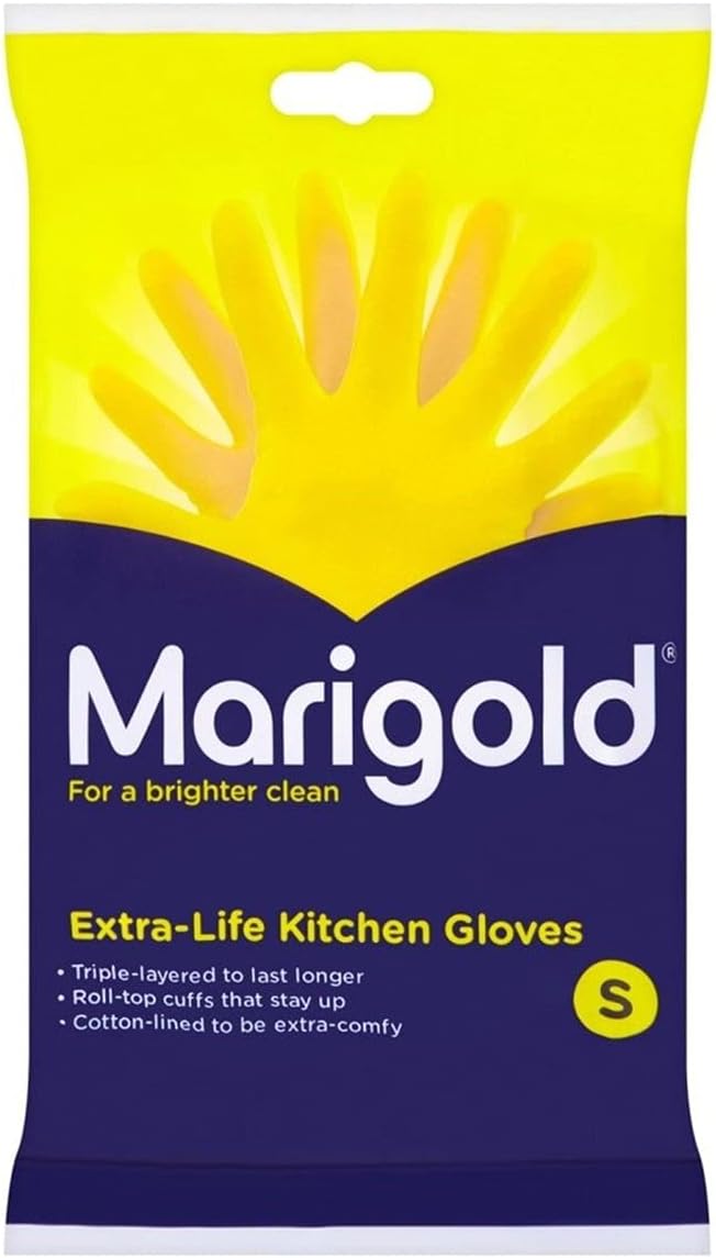 Marigold Extra Life Kitchen Glove 1 Single, Yellow, Small