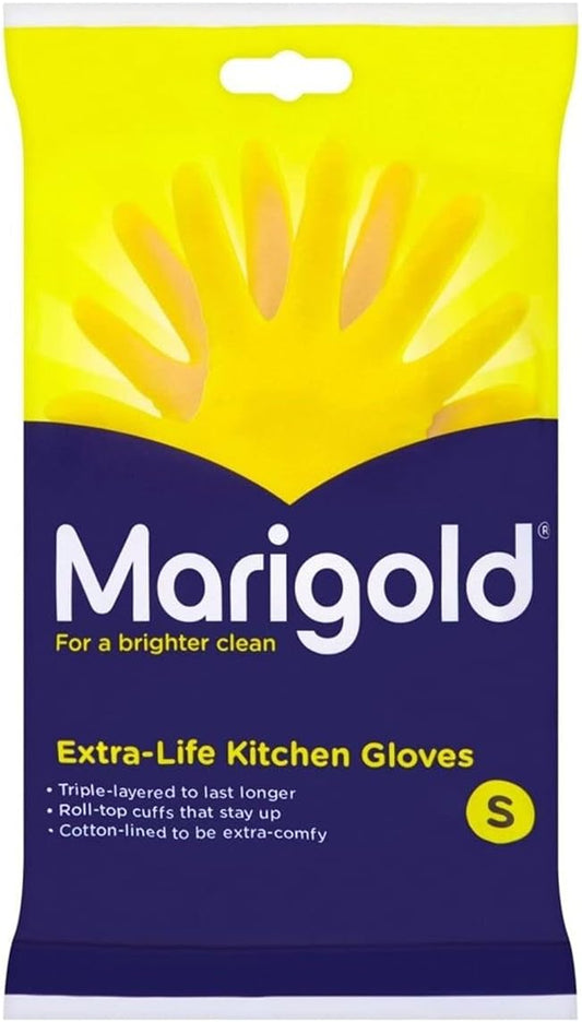 Marigold Extra Life Kitchen Glove 1 Single, Yellow, Small
