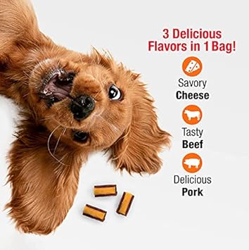Good'n'Fun Good 'n' Tasty Triple Flavor Roll Ups 4 Oz Cheese, Beef, Pork : Pet Supplies