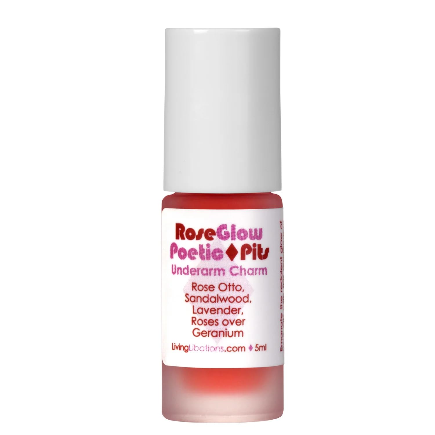 Living Libations - Organic Poetic Pits Roll-On Deodorant | Natural, Wildcrafted, Vegan Clean Beauty (Rose Glow) : Beauty & Personal Care
