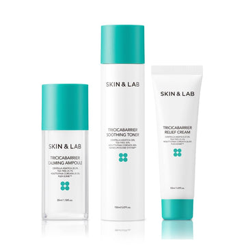 Skin&Lab Tricicabarrier Calming Set: Inculdes Toner, Ampoule And Cream