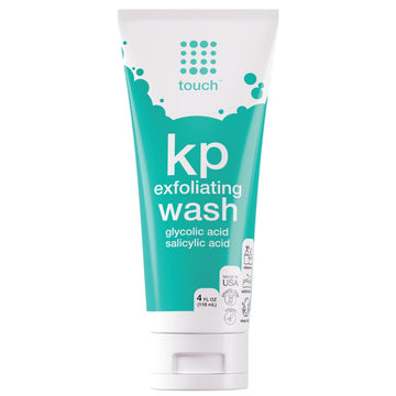TOUCH Keratosis Pilaris Exfoliating Body Wash Cleanser - KP Body Wash with 15% Glycolic Acid, Aloe Vera, & Hyaluronic Acid - 4 Ounce