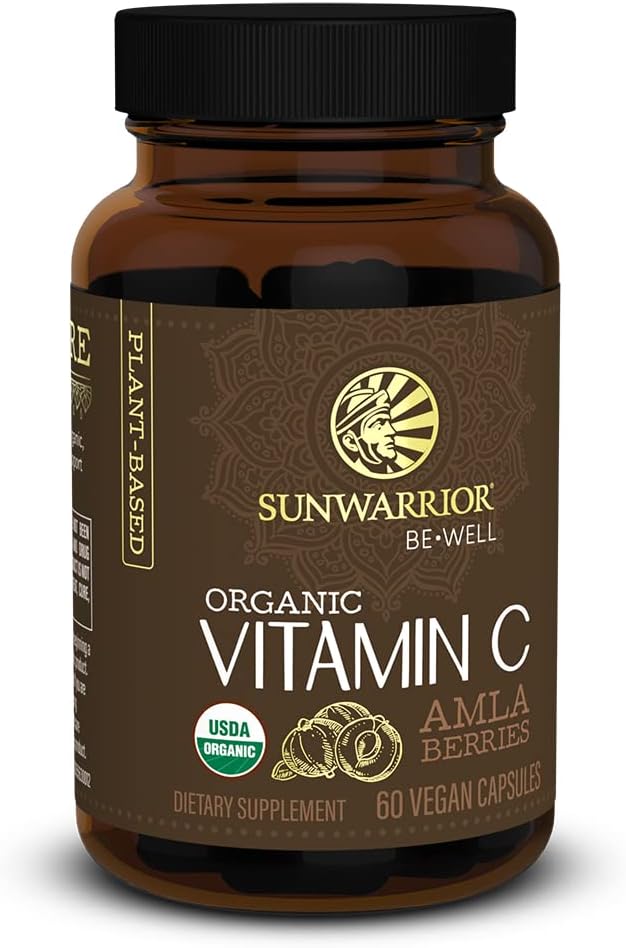 Sunwarrior Organic Vitamin C | Vitamin Supplement For Natural Vitamin C Sugar Free | Vitamin C Capsule 60Ct (30 Servings) Be Well Line