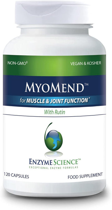 Enzyme Science Myomend, 120 Capsules ? Muscle & Joint Support ? Formulated with Bromelain and Rutin ? Enzyme Health Supplement ? Vegan and Kosher