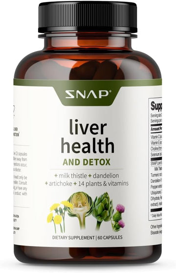 Snap Supplements Liver Health Support Supplement, Natural Liver Cleanse Detox And Repair, 60 Count