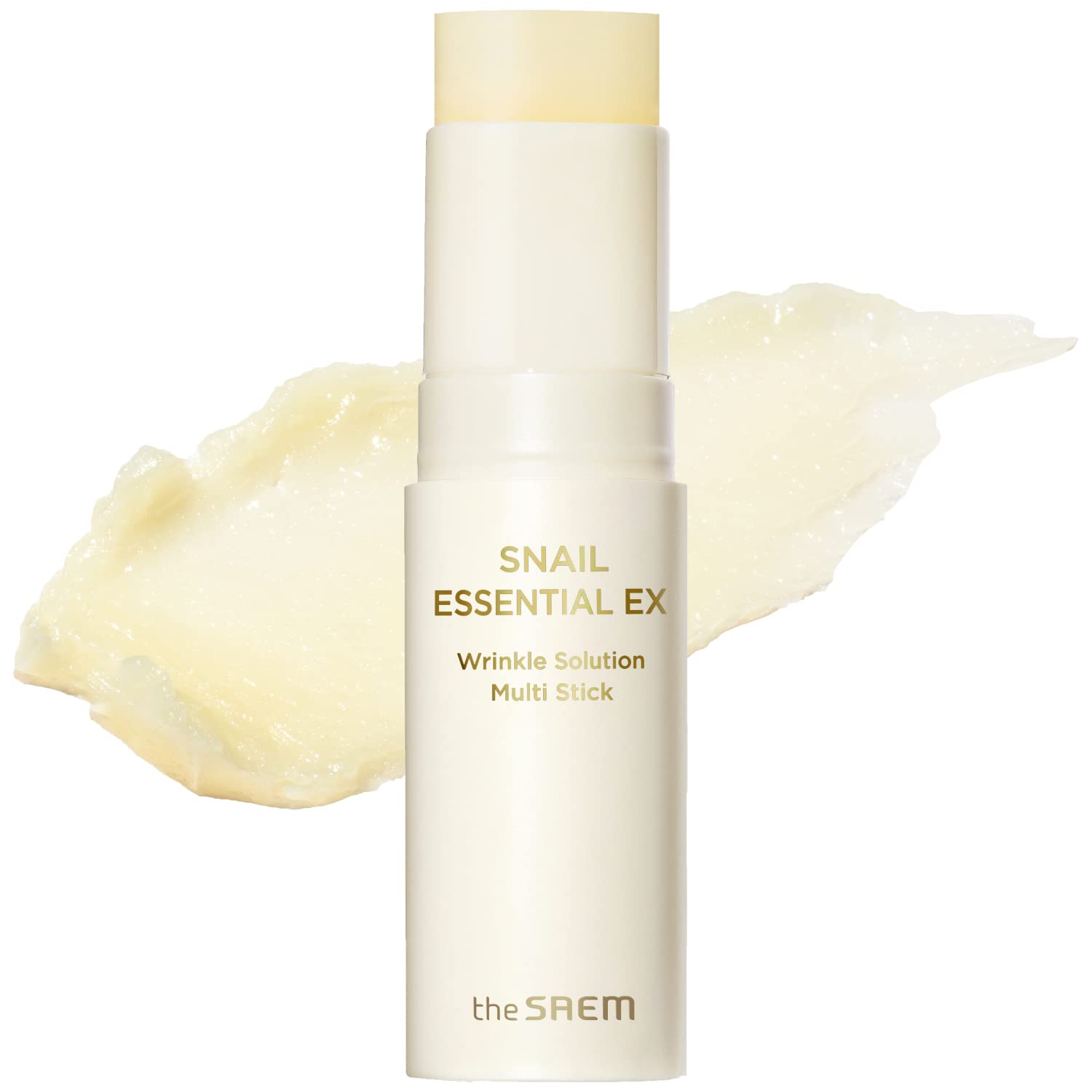 Thesaem Snail Essential Ex Wrinkle Solution Multi-Purpose Balm Stick – Anti Aging & Moisturizing – Face & Eye Treatment – With Snail Collagen & Honey For Moist Glow, 0.4Oz
