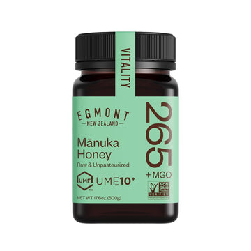 Egmont Honey Mgo 265+ / Umf 10+ - Non-Gmo, Kosher, Recycled Plastic Jar, Traceable 100% Pure & Raw Authentic New Zealand Honey (500G)