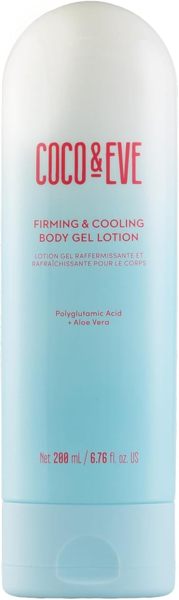Coco & Eve Firming & Cooling Body Gel Lotion — Aftersun Care With Aloe Vera, Polyglutamic Acid For Sunburn Relief, Hydration & Skin Recovery. Soothing Moisturiser For Sun-Irritated Skin. (200 Ml)