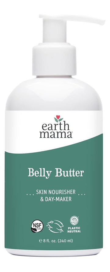 Earth Mama Belly Butter, Maternity Moisturizer For Dry Skin | Lotion For Pregnancy And Postpartum Recovery Self Care, Body Cream With Aloe, Fragrance Free, 8-Fluid Ounce